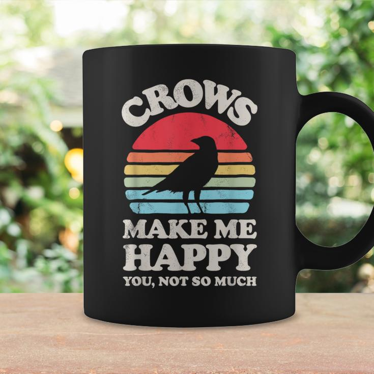 Crows Make Me Happy You Not So Much Crow Raven Vintage Coffee Mug Gifts ideas