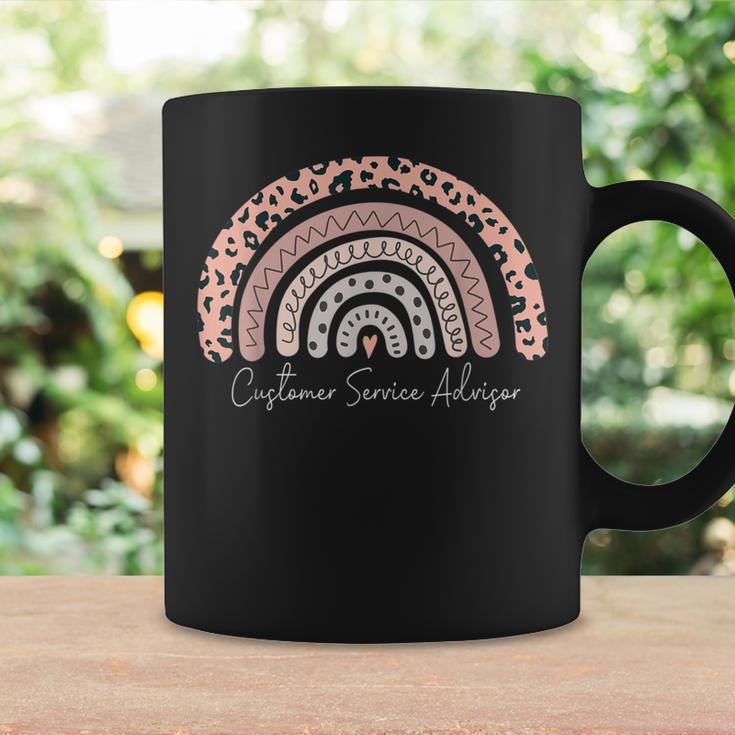 Customer Service Advisor Leopard Rainbow Appreciation Coffee Mug Gifts ideas