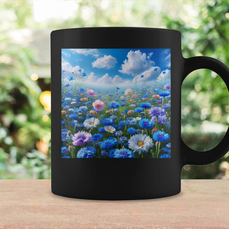 Cute Blue Floral Flowers Blossom Field Coffee Mug Gifts ideas