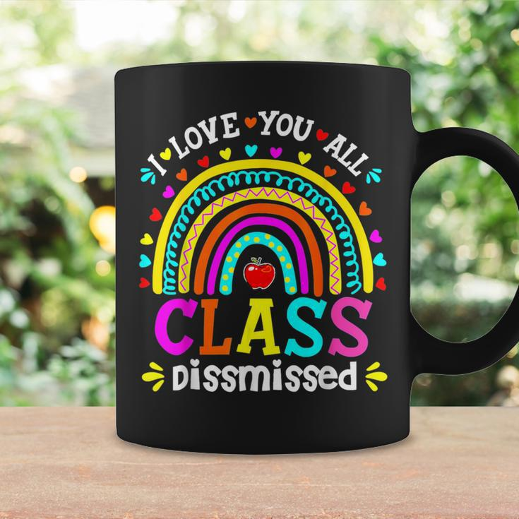 Cute Boho Rainbow Class Dismissed Last Day Of School Teacher Coffee Mug Gifts ideas