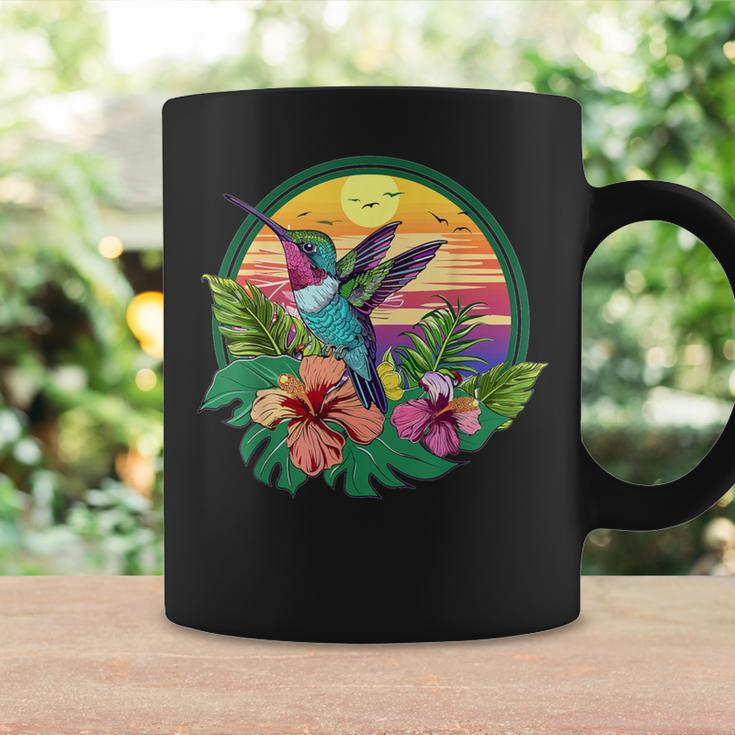 Cute Hummingbird With Flowers I Aesthetic Hummingbird Coffee Mug Gifts ideas
