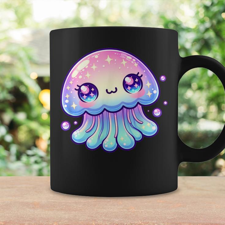 Cute Kawaii Jellyfish Anime Fun Blue Pink Sea Critter Coffee Mug Gifts ideas