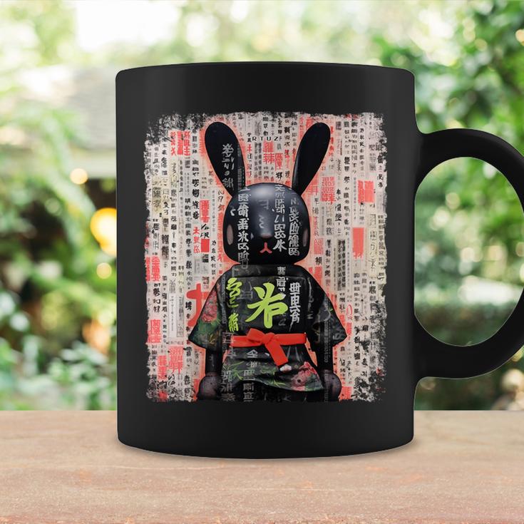 Cyberpunk Rabbit Japanese Futuristic Rabbit Samurei Tassen Geschenkideen