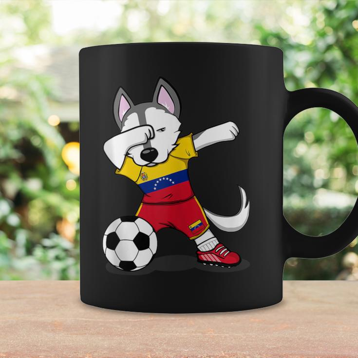 Dabbing Husky Venezuela Football Venezuelan Flag Soccer Coffee Mug Gifts ideas