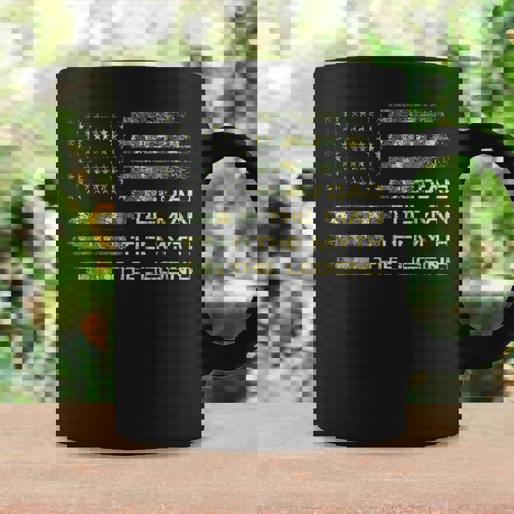 Dad The Man The Myth The Legend Fathers Day Camo Us Flag Coffee Mug Gifts ideas