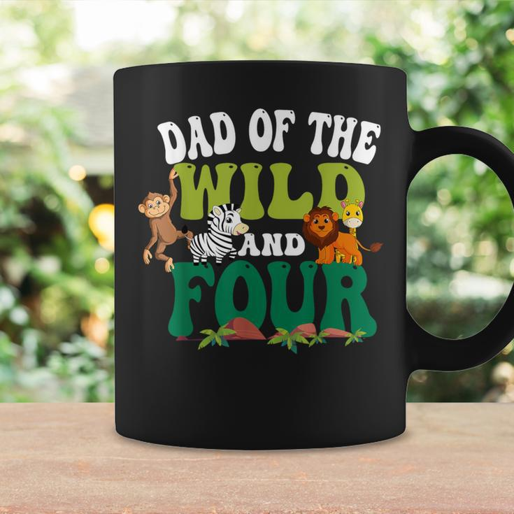 Dad Of The Wild And Four Zoo Birthday 4 Safari 4Th Bday Coffee Mug Gifts ideas