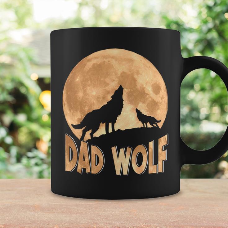 Dad Wolf Happy Father's Day Matching Wolf Lover Coffee Mug Gifts ideas