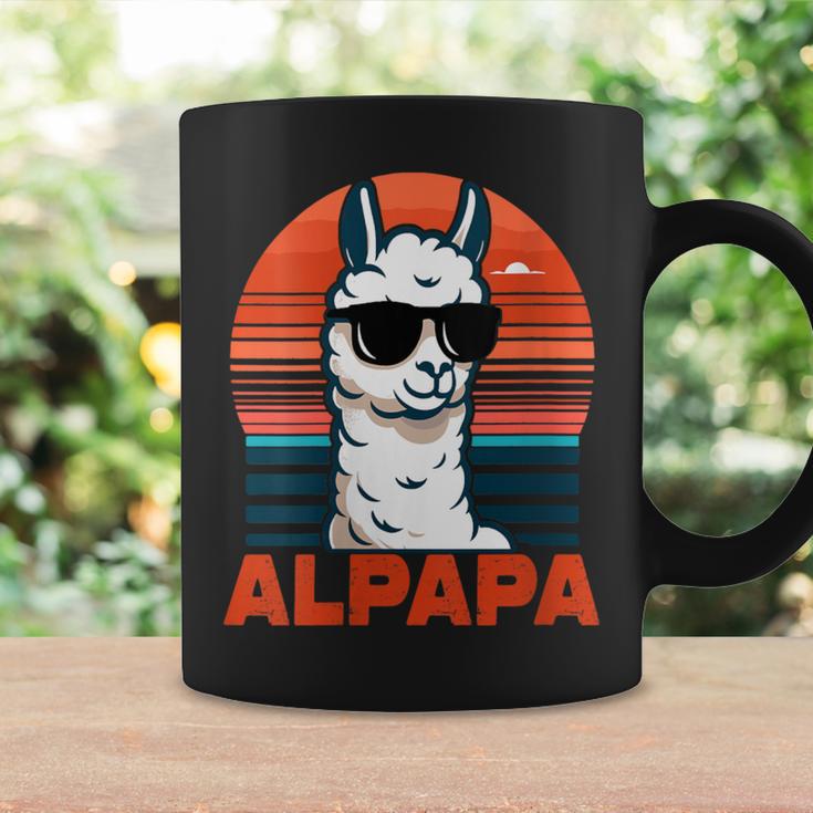 Damen Alpapaatertag Bester Papa Alpaka Alpapa Mit Sonnenbrille Mit-Ausschnitt Tassen Geschenkideen