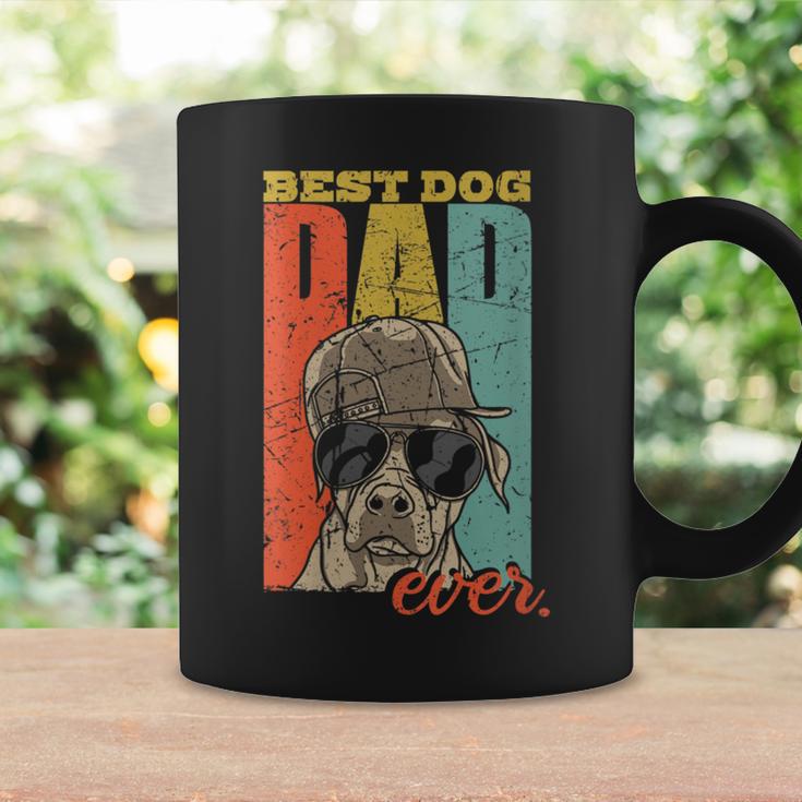 Damen Best Dog Dad Ever Hundepapa Hund Papa Mit-Ausschnitt Tassen Geschenkideen