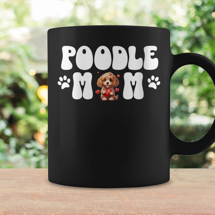 Damen Cute Poodle Mom Dog Mama Dog Heart Lover Owner Mit-Ausschnitt Tassen Geschenkideen