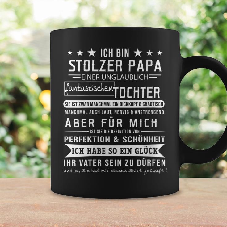 Damen Ich Bin Stolzer Papaater Tochter Eltern Geschenk Spruch Mit-Ausschnitt Tassen Geschenkideen