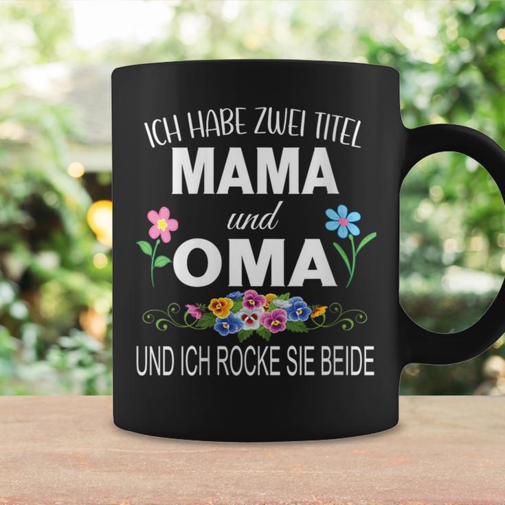 Damen Ich Habe Zwei Titel Mama & Oma Muttertag Oma Geschenk Spruch Mit-Ausschnitt Tassen Geschenkideen