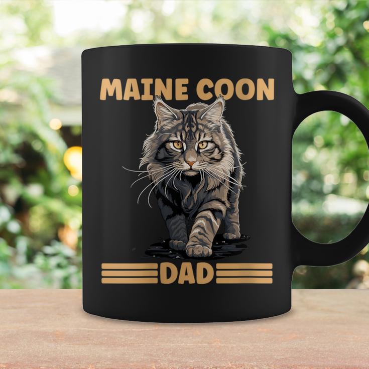 Damen Maine Coon Papa Katzenliebhaber Maine Coon Dad Mit-Ausschnitt Tassen Geschenkideen