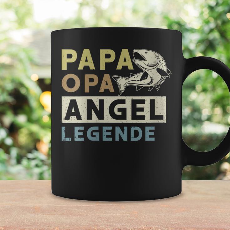 Damen Papa Opa Angel Legende Geschenk Zumatertag Für Angler Mit-Ausschnitt Tassen Geschenkideen