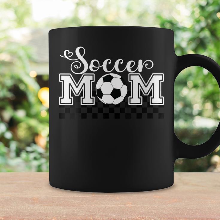 Damen Soccer Mom Soccer Mama Für Frauen Kariert Muttertag Retro Mit-Ausschnitt Tassen Geschenkideen