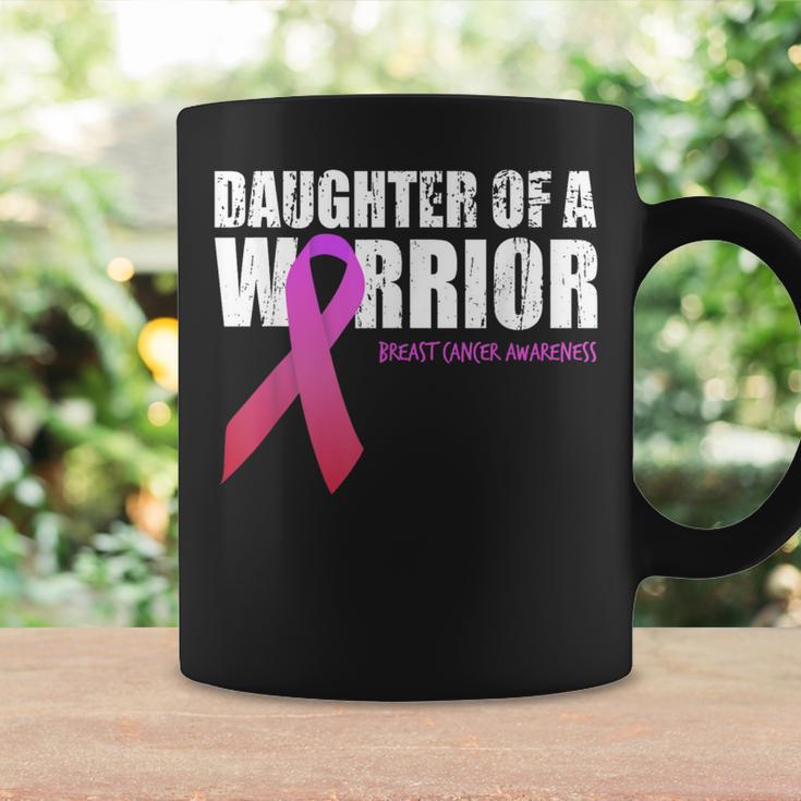 Daughter Of A Warrior Breast Cancer Awareness Supporting Mom Coffee Mug Gifts ideas