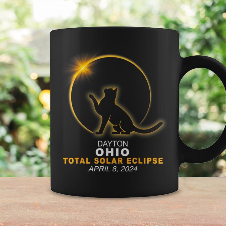 Dayton Ohio Cat Total Solar Eclipse 2024 Coffee Mug Gifts ideas