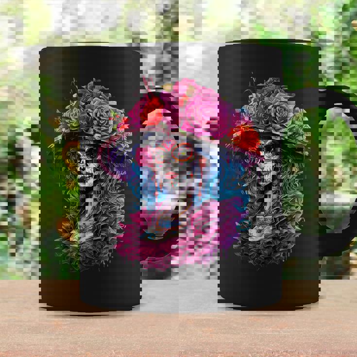 De Los Muertos La Catrina Day Of The Dead Sugar Skull Women Coffee Mug Gifts ideas