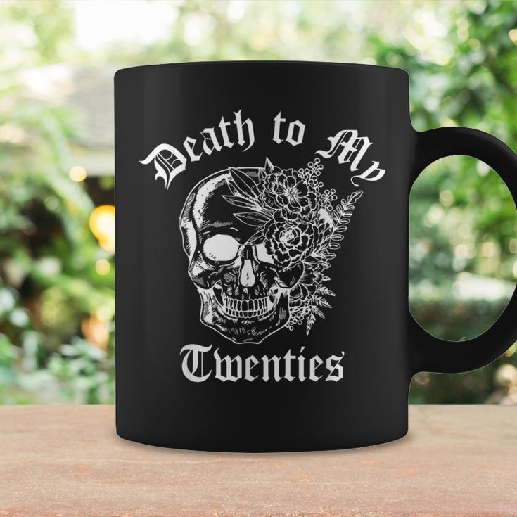 Death To My Twenties 30Th Birthday 30 Yr Old Floral Skeleton Coffee Mug Gifts ideas