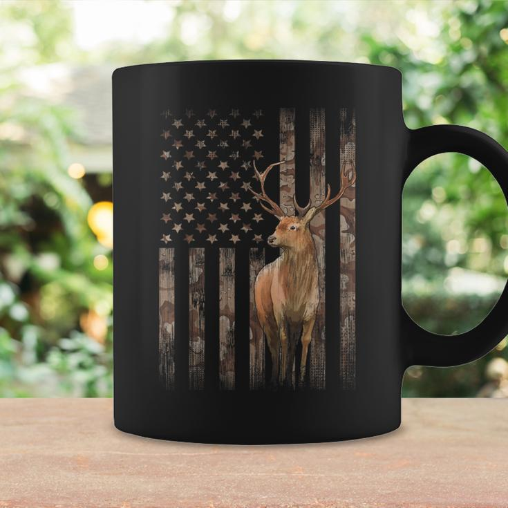 Deer Hunting Whitetails Hunter Dad Camouflage American Flag Coffee Mug Gifts ideas