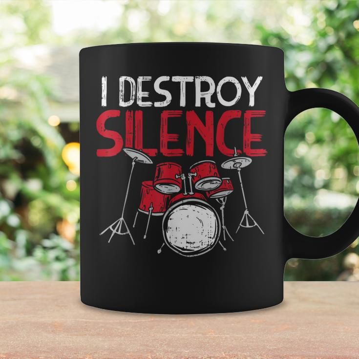 I Destroy Silence Drums Drumming Drummer Percussionist Coffee Mug Gifts ideas