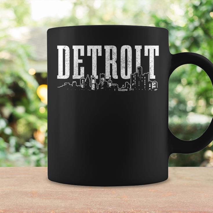 Detroit Skyline Pride Vintage Detroit Michigan Coffee Mug Gifts ideas