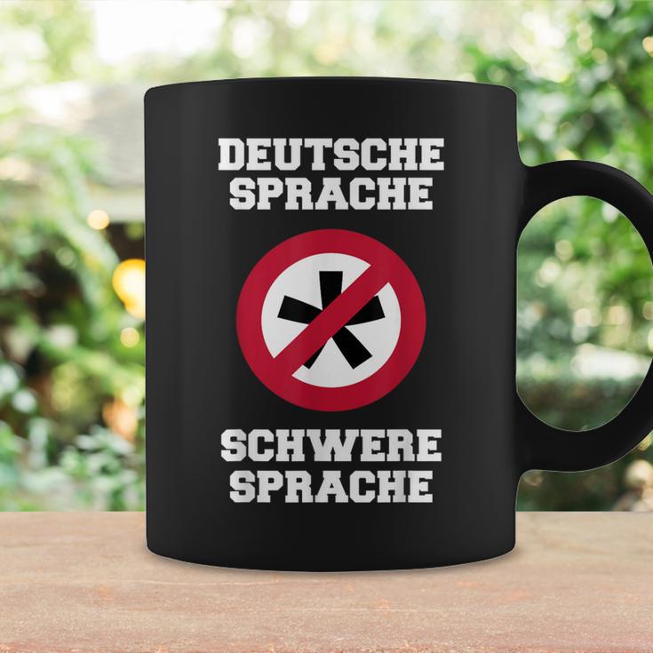 Deutsche Sprache, Schwere Sprache Tassen für Herren, Lustiges Sprachlerner Motiv Geschenkideen