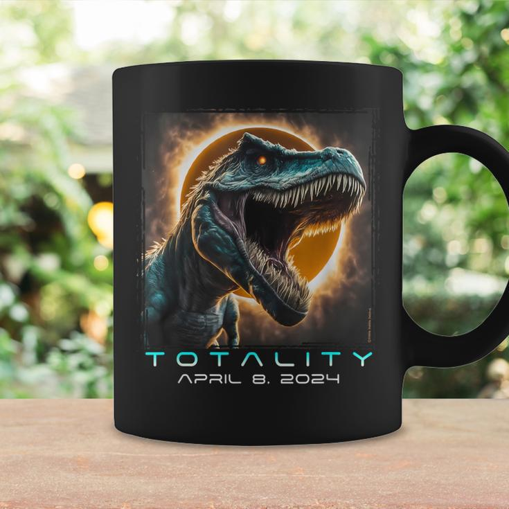 Dinosaur T-Rex Totality April 8 2024 Total Solar Eclipse Coffee Mug Gifts ideas
