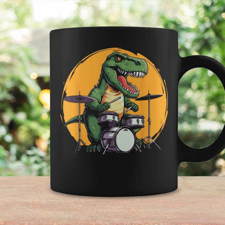 Dinosaurier Schlagzeuger Tassen, Lustiges T-Rex Musik Motiv Geschenkideen