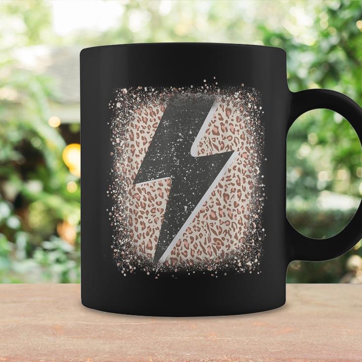 Distressed Thunder Leopard Cheetah Print Lightning Bolt Coffee Mug Gifts ideas