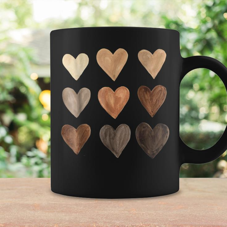 Diversity Heart Skin Tones Black Pride Melanin Kindness Coffee Mug Gifts ideas