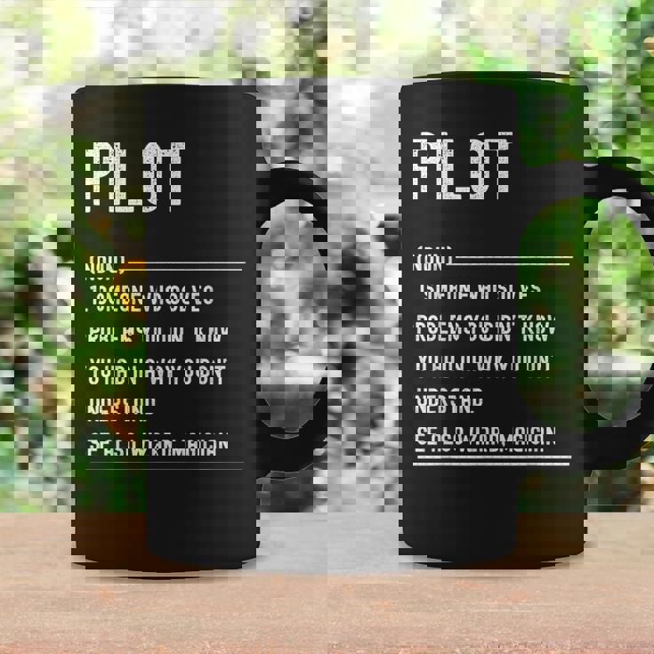 Divertido Título De Trabajo De Pilot Definition Taza de café Ideas de regalos