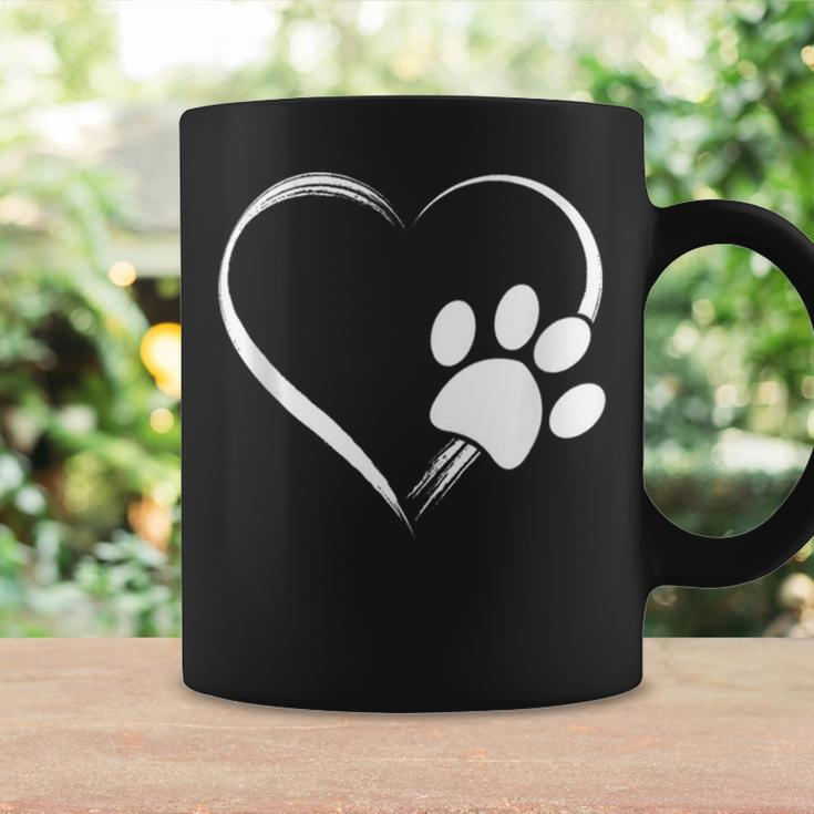 Dog Paw Print Heart For Mom For Dad Coffee Mug Gifts ideas
