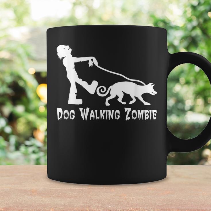 Dog Walking Zombie Living Dead Humor Coffee Mug Gifts ideas