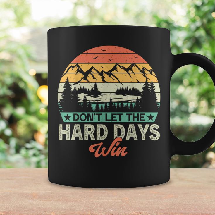 Don't Let The Hard Days Win Motivational Gym Fitness Workout Coffee Mug Gifts ideas