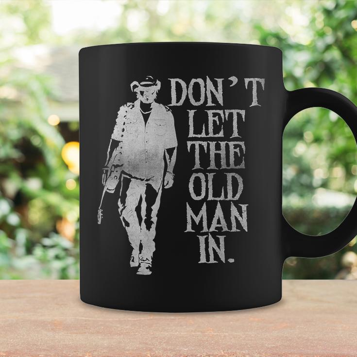 Don't Let The Old Man In Vintage American Flag Style Coffee Mug Gifts ideas