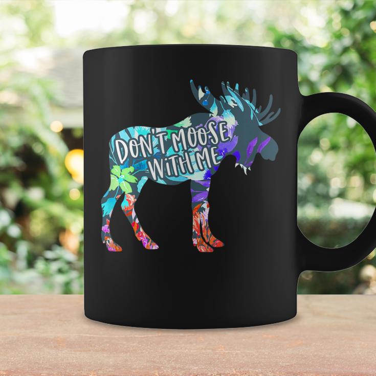 Don't Moose With Me Colorful Boho Moose Wildlife Animal Coffee Mug Gifts ideas