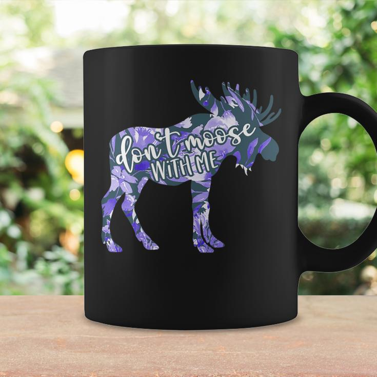 Don't Moose With Me Colorful Floral Moose Wildlife Coffee Mug Gifts ideas