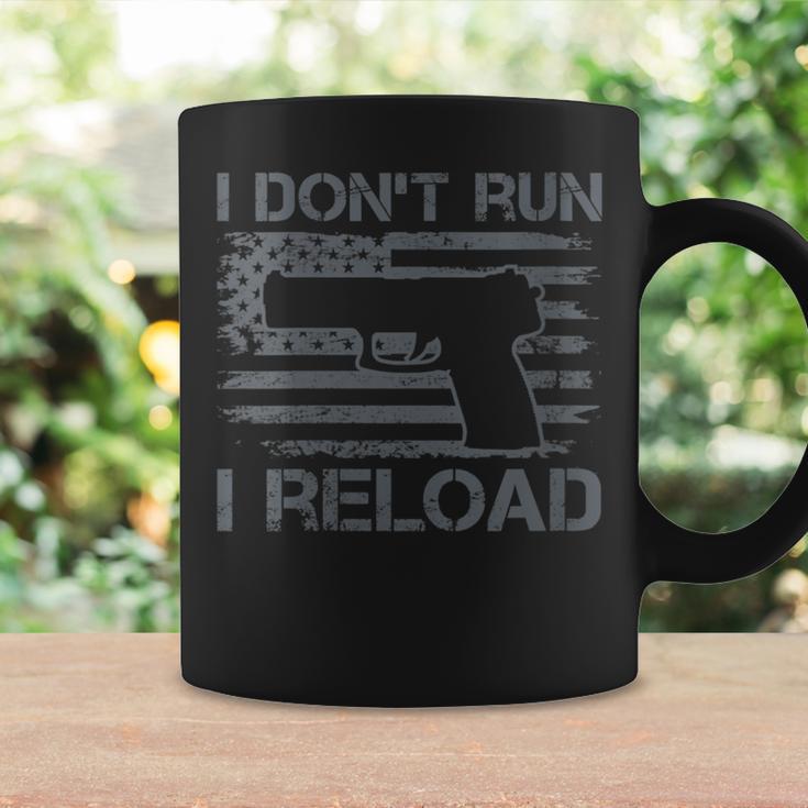 I Don't Run I Reload Pro Guns Usa Flag Pistol Gun Coffee Mug Gifts ideas