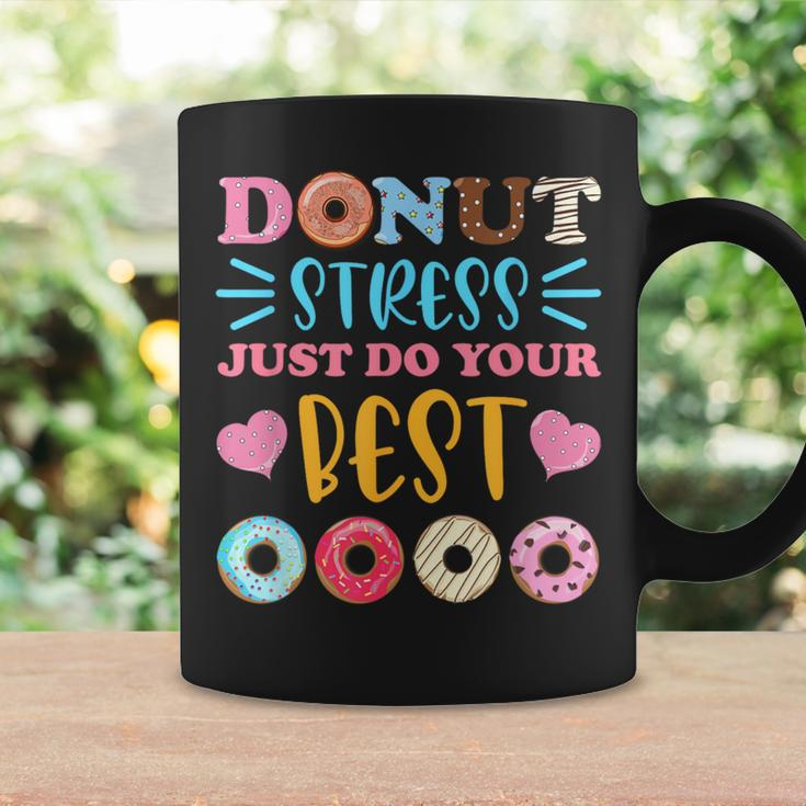 Donut Stress Just Do Your Best Test Day Teacher Student Coffee Mug Gifts ideas