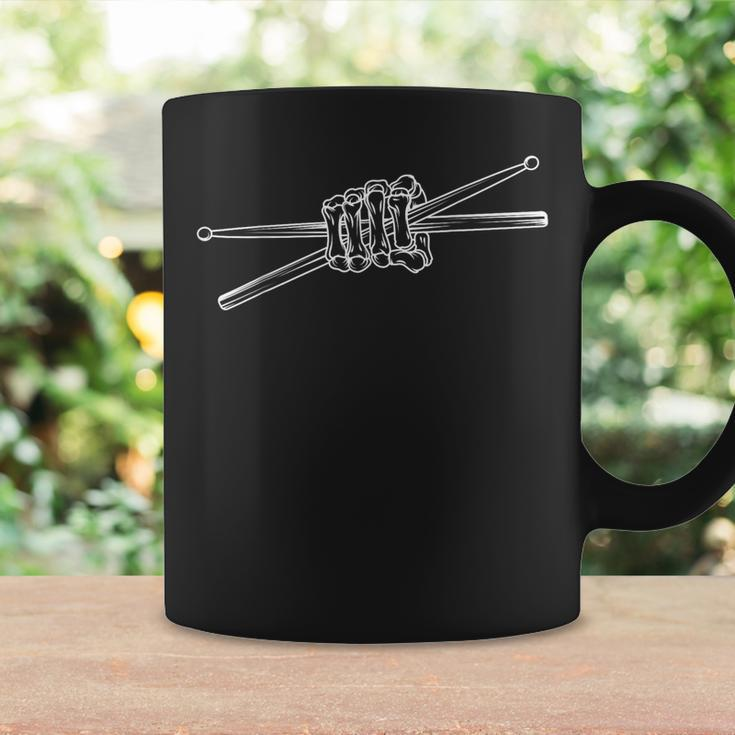 Drummer Drum Sticks Skeleton Hand Coffee Mug Gifts ideas