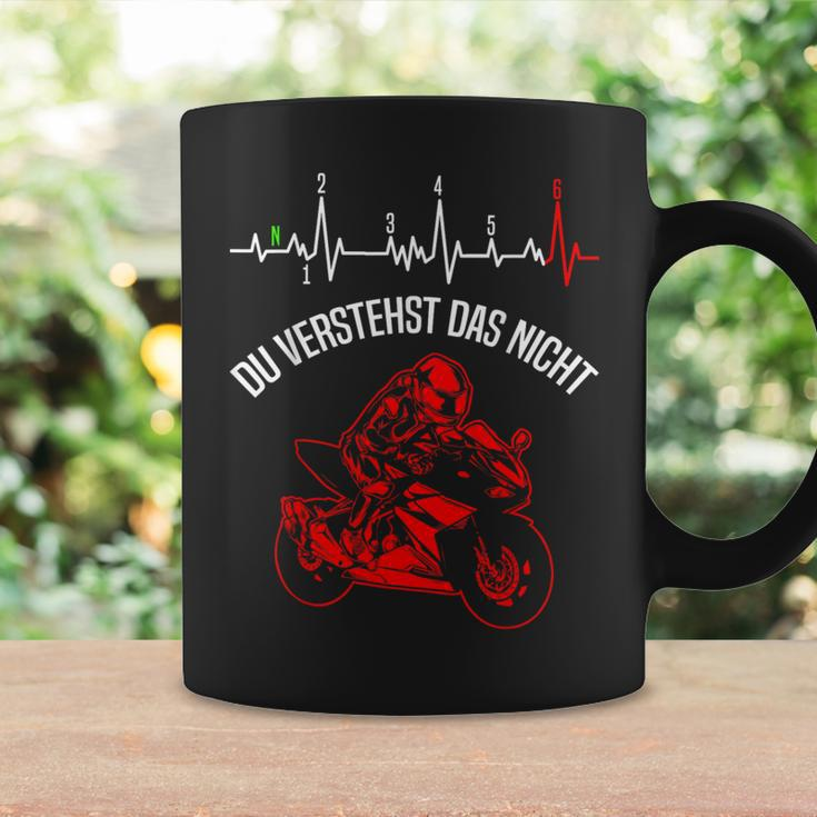 Du Verstehst Das Nicht Motorrad Herzschlag Schwarzes Tassen für Biker Geschenkideen
