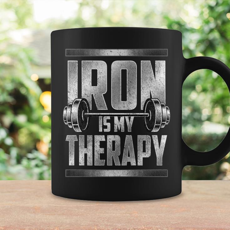 Dumbbell Workout Iron Is My Therapy Weightlifting Gym Addict Coffee Mug Gifts ideas