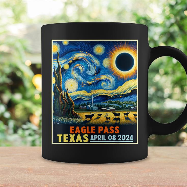 Eagle Pass Texas Total Solar Eclipse 2024 Starry Night Coffee Mug Gifts ideas
