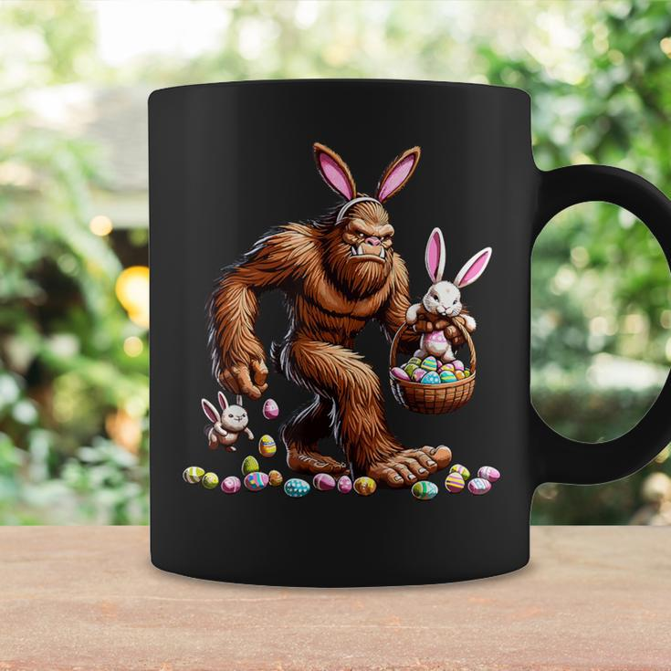 Easter Bigfoot With Bunny & Egg Basket Festive Celebration Coffee Mug Gifts ideas