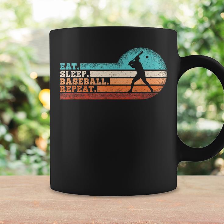 Eat Sleep Baseball Repeat Retro Baseball Lover Coffee Mug Gifts ideas