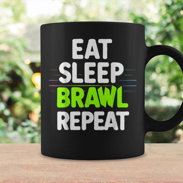 Eat Sleep Brawl Repeat Lustigesideospiel Tassen Geschenkideen