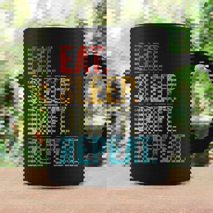 Eat Sleep Drift Repeat Drifting Car Divertidointage Taza de café Ideas de regalos