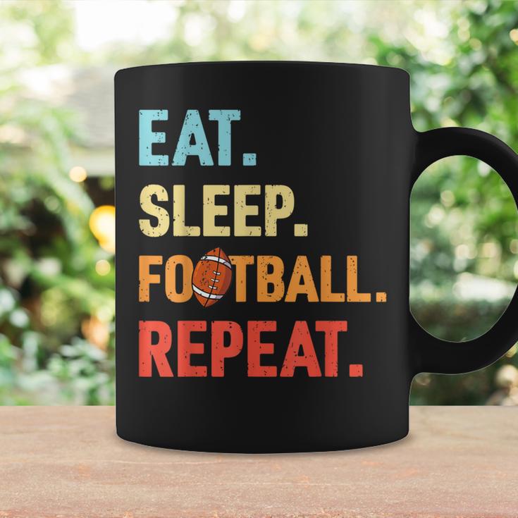 Eat Sleep Football Repeat Retro Football Player Coach Coffee Mug Gifts ideas