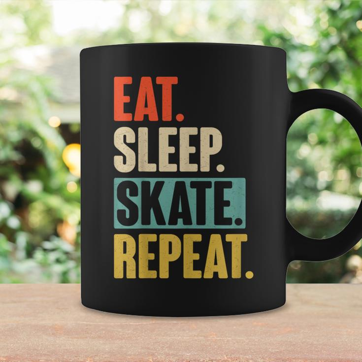 Eat Sleep Skate Repeat Retro Vintage Skating Skater Coffee Mug Gifts ideas